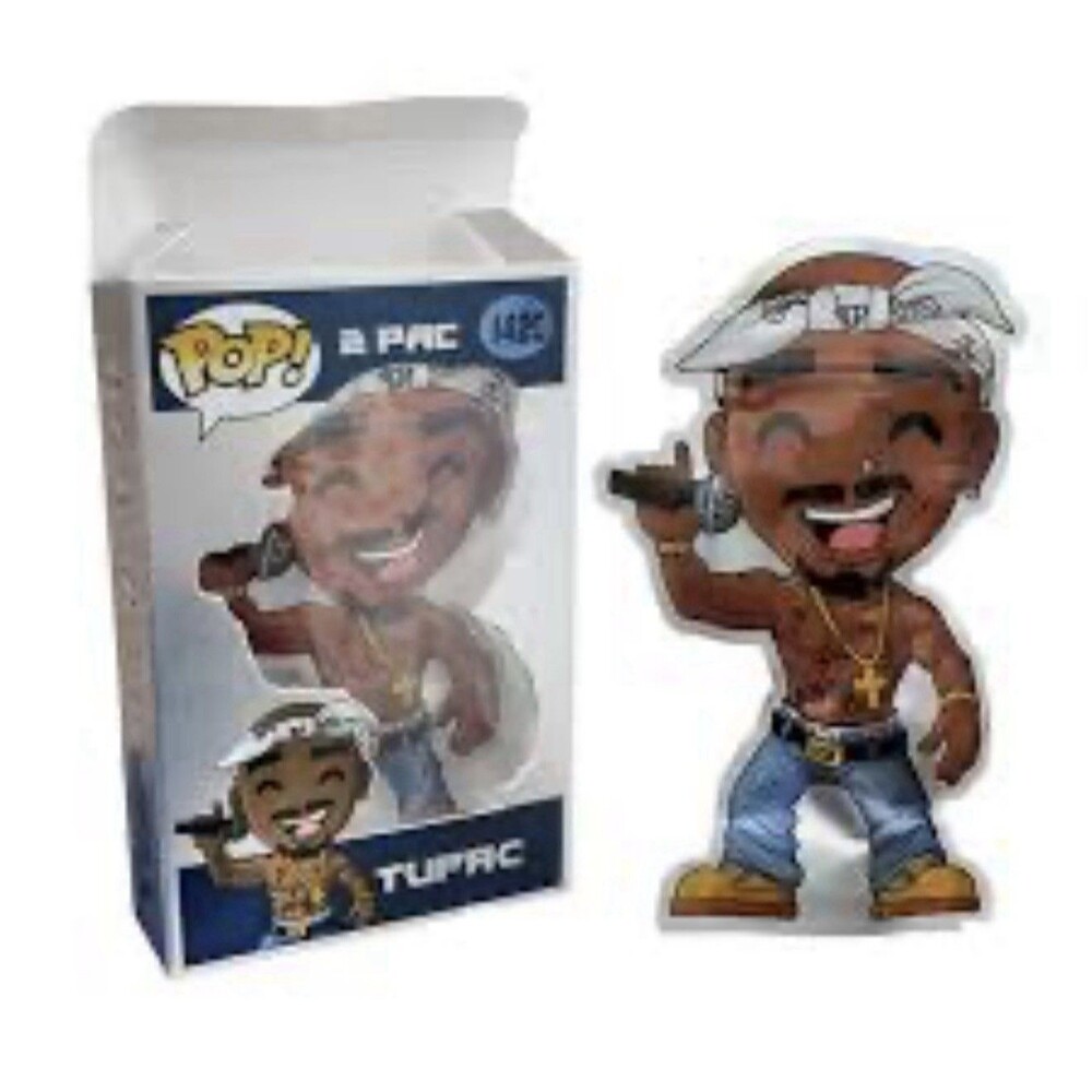 Pop 2PAC Tupac Doll Figure Collectible Custom Mylar Zipper Bags & box 50pack